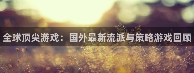 手机极悦娱乐下载安装：全球顶尖游戏：国外最新流派与策略游戏回
